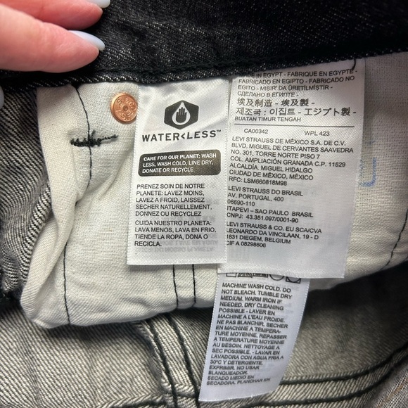 Levi’s Jeans 501 Button Fly Black Size 28x34 NWT - Picture 10 of 10